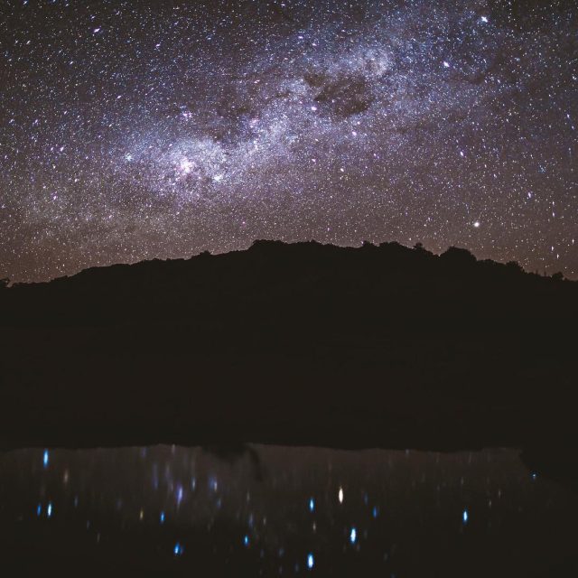 Milky Way over still water